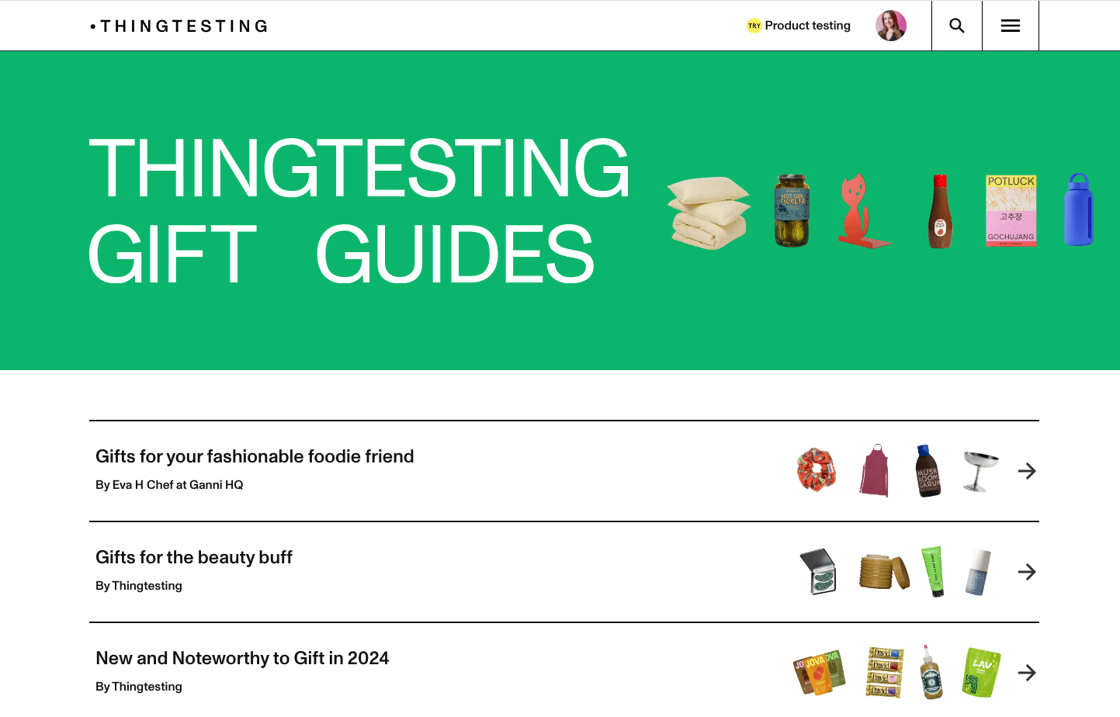 Content - ThingTesting Gift Guides