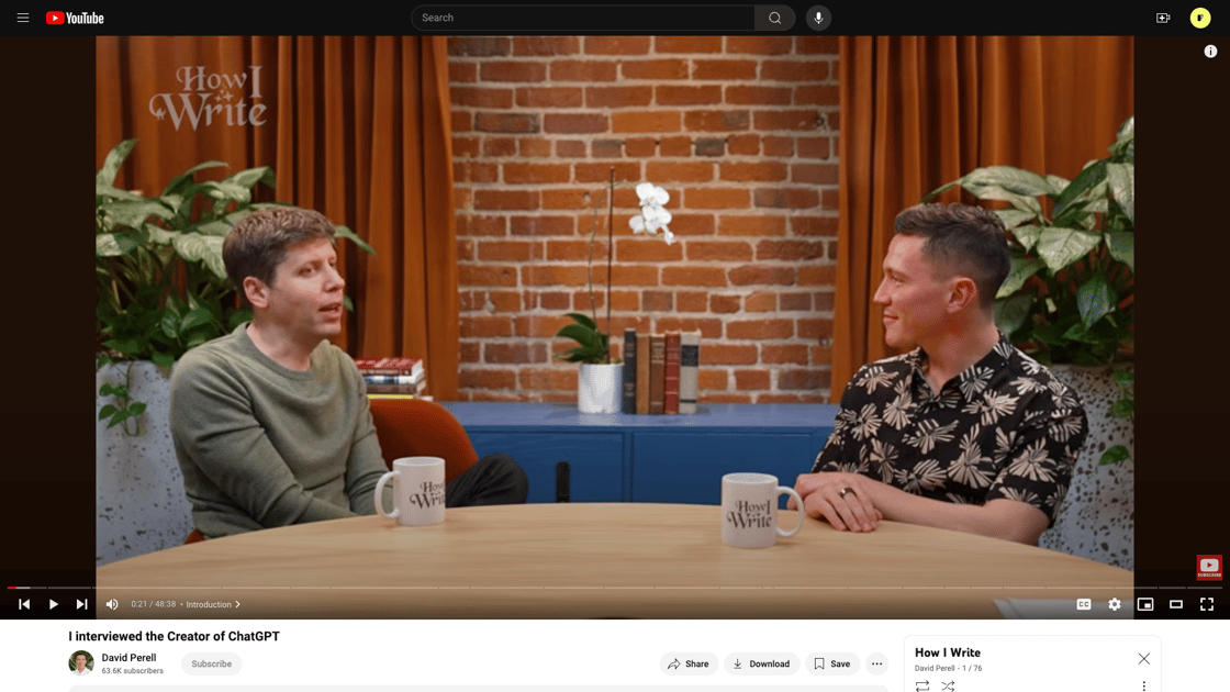 Listen - How I Write with Sam Altman