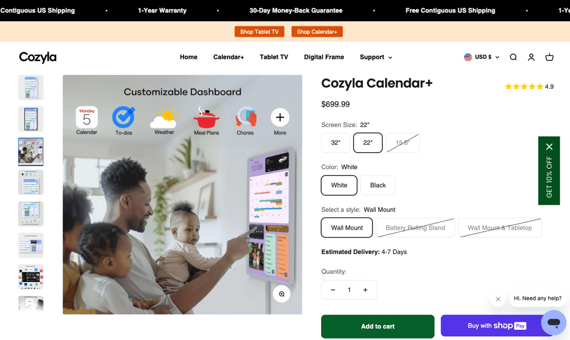 Product - Cozyla Calendar