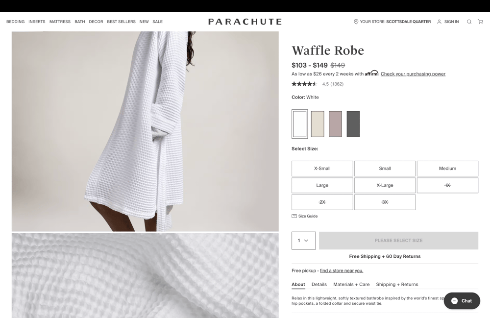 Product - Robe